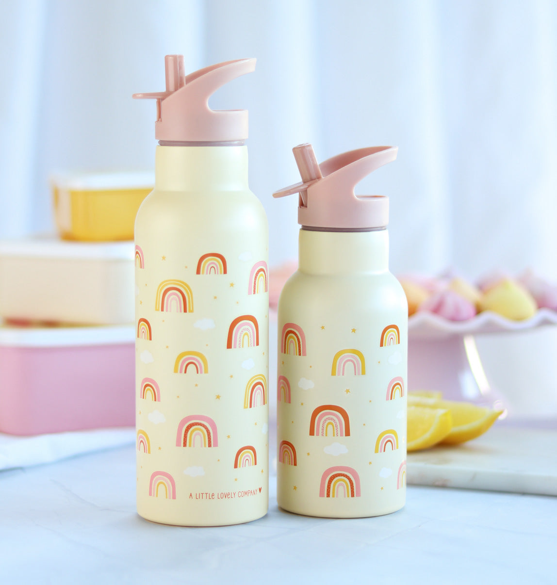 XL RVS drinkfles: Regenbogen