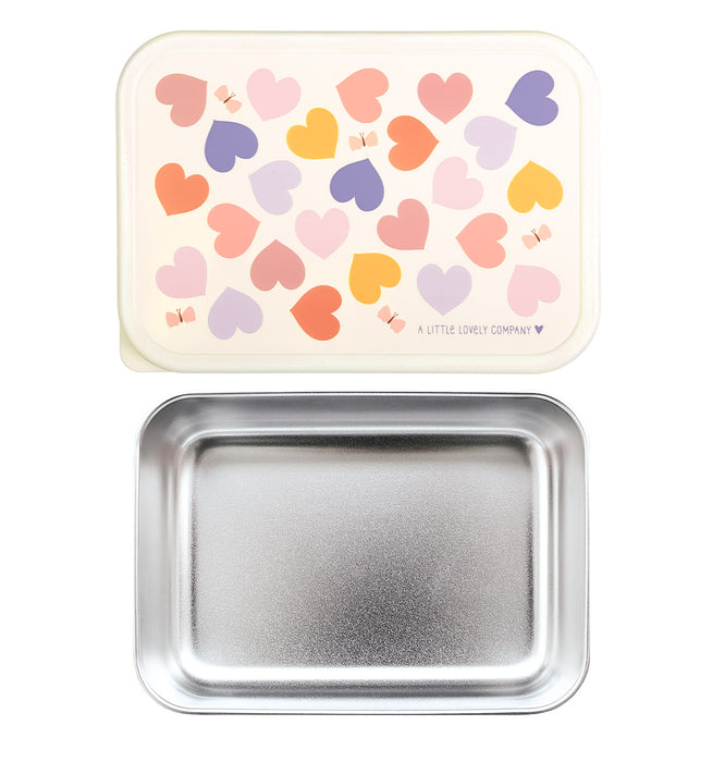 RVS lunch box: Hartjes