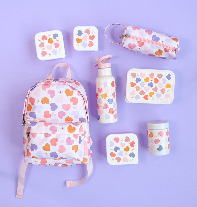 RVS lunch box: Hartjes