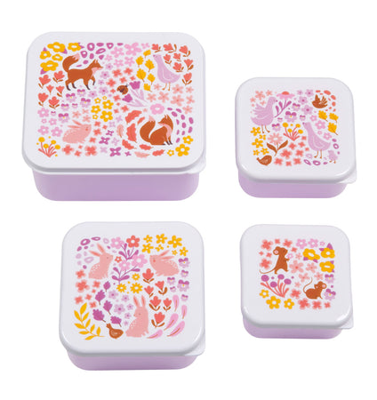 Lunch & snack box set: Bloementuin