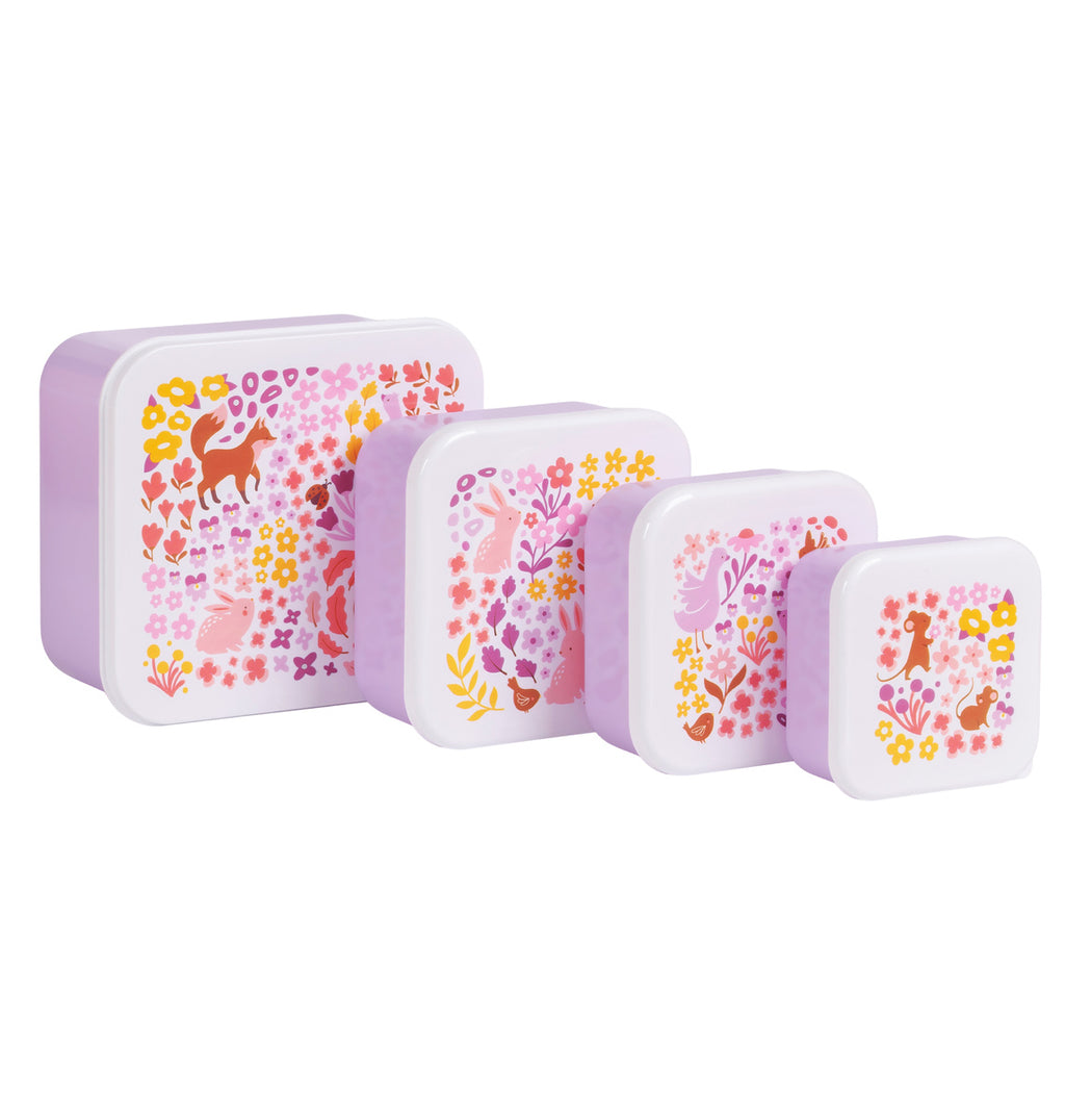 Lunch & snack box set: Bloementuin
