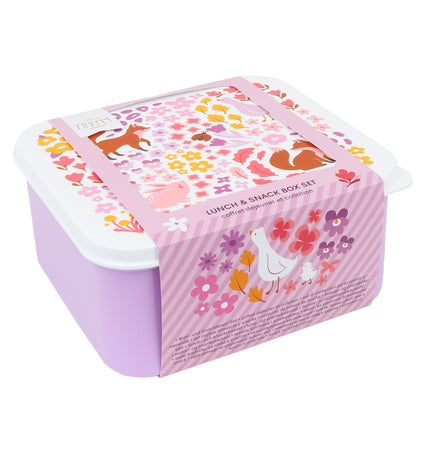 Lunch & snack box set: Bloementuin