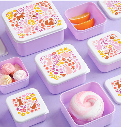 Lunch & snack box set: Bloementuin