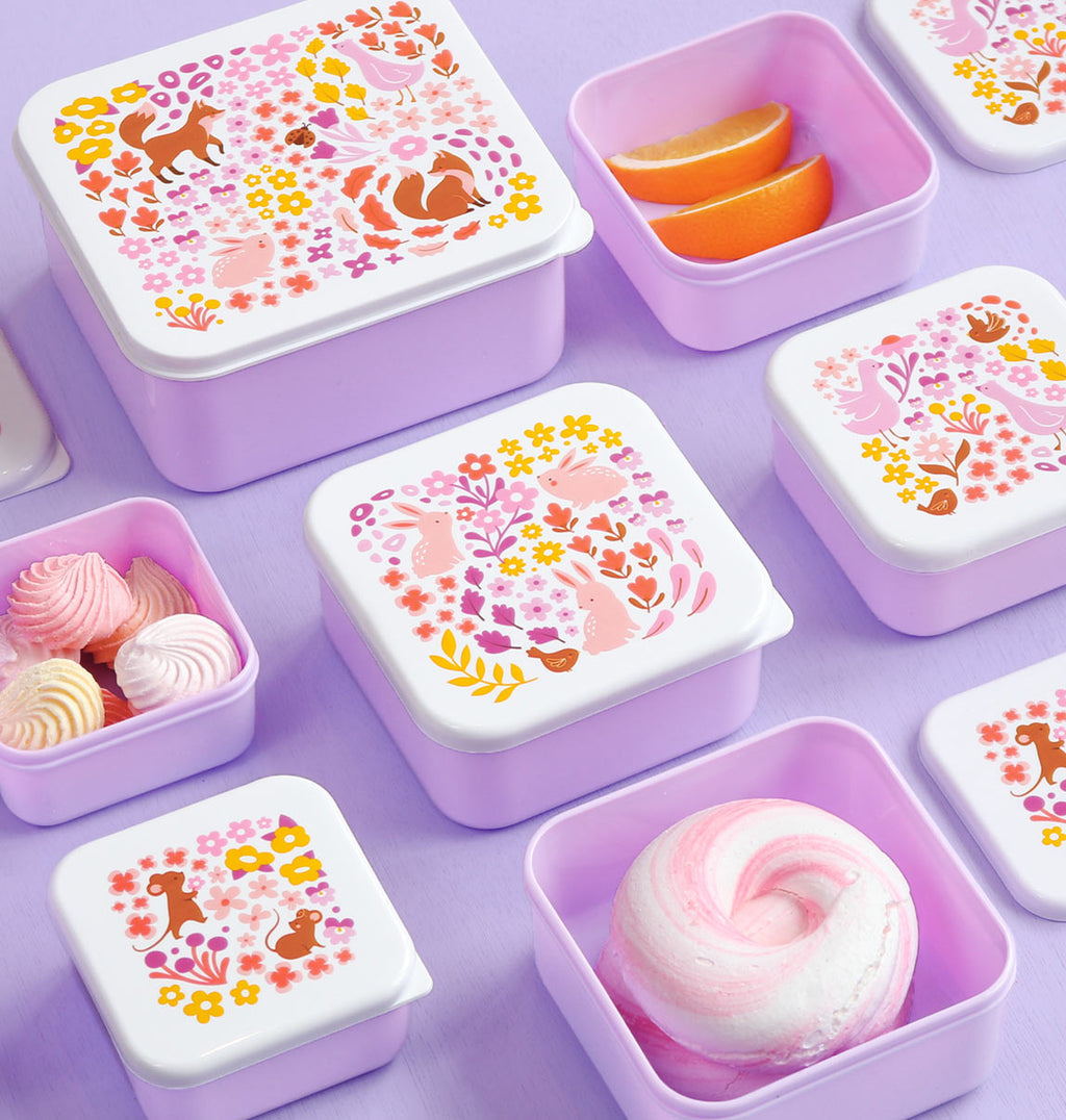 Lunch & snack box set: Bloementuin