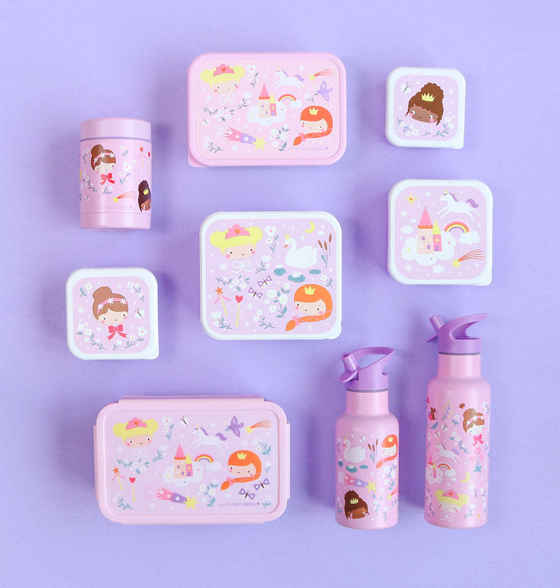 Lunch & snack box set: Prinsessen