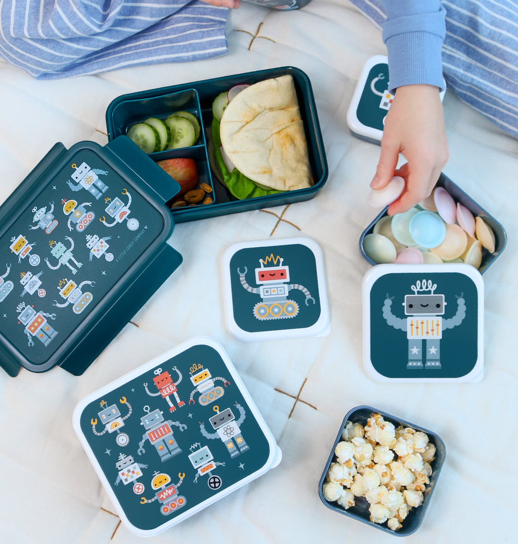 Lunch & snack box set: Robots