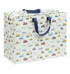 XL opbergtas van a little lovely company met voertuigen print