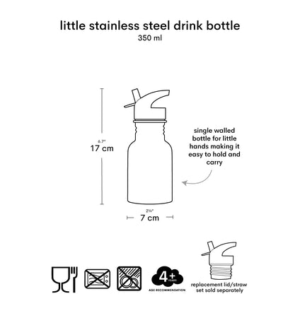 Kleine RVS drinkfles: Vrolijke kersen