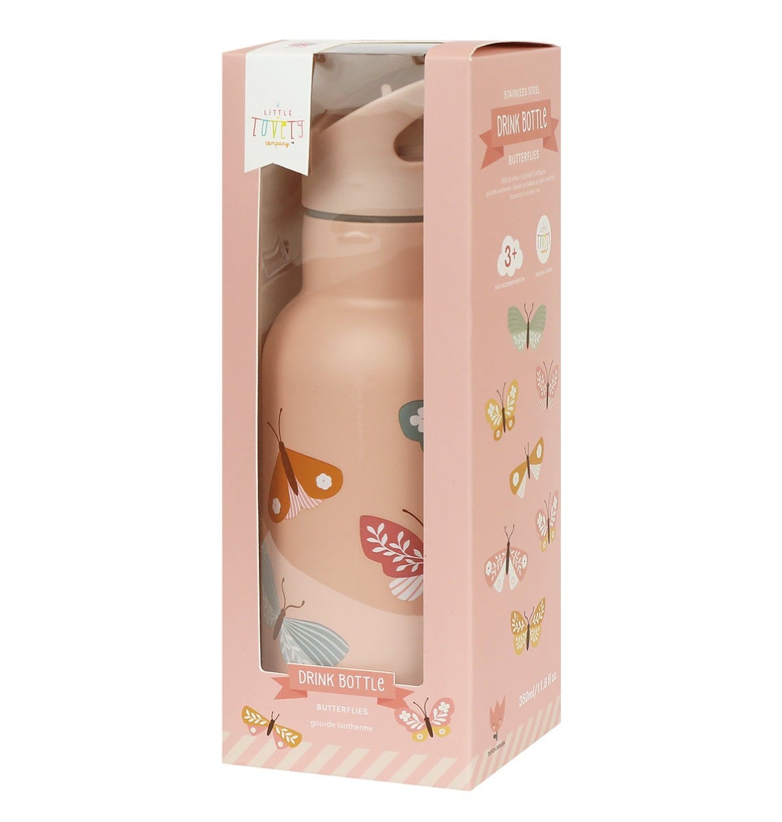 RVS drinkfles: Vlinders