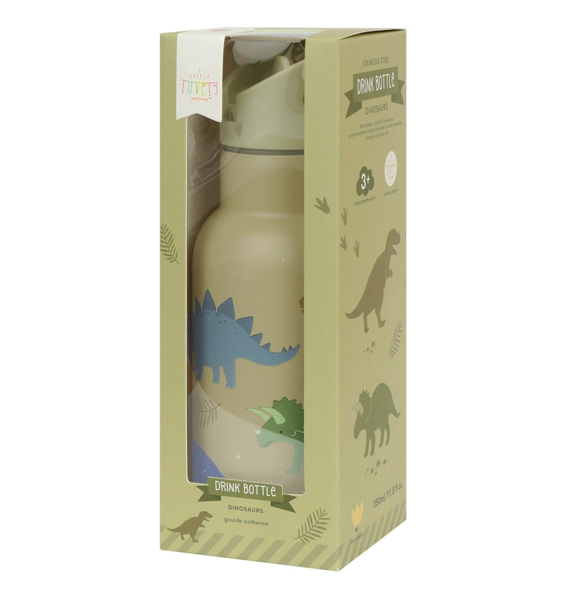 RVS drinkfles: Dinosaurussen
