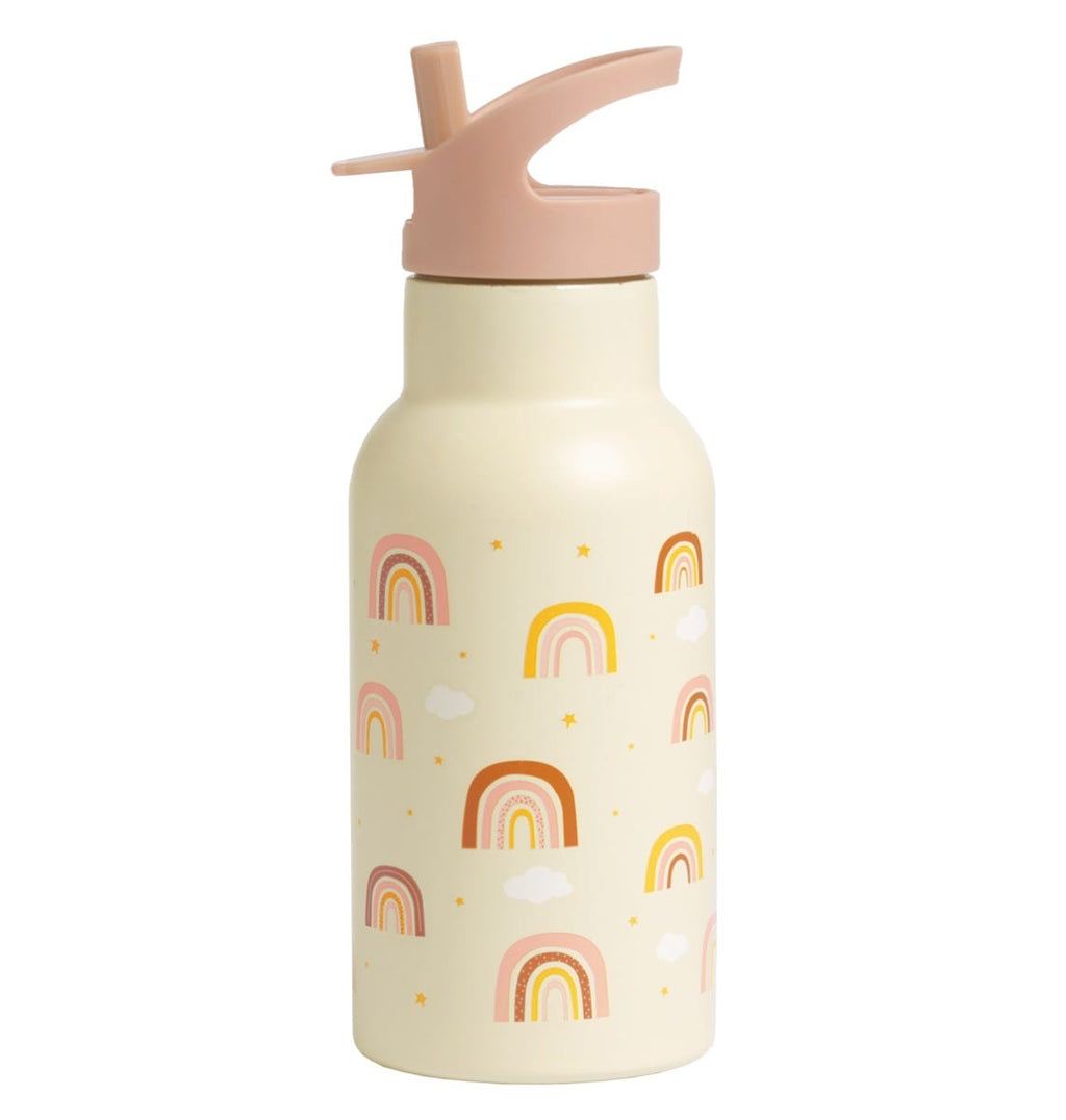 RVS drinkfles: Regenbogen