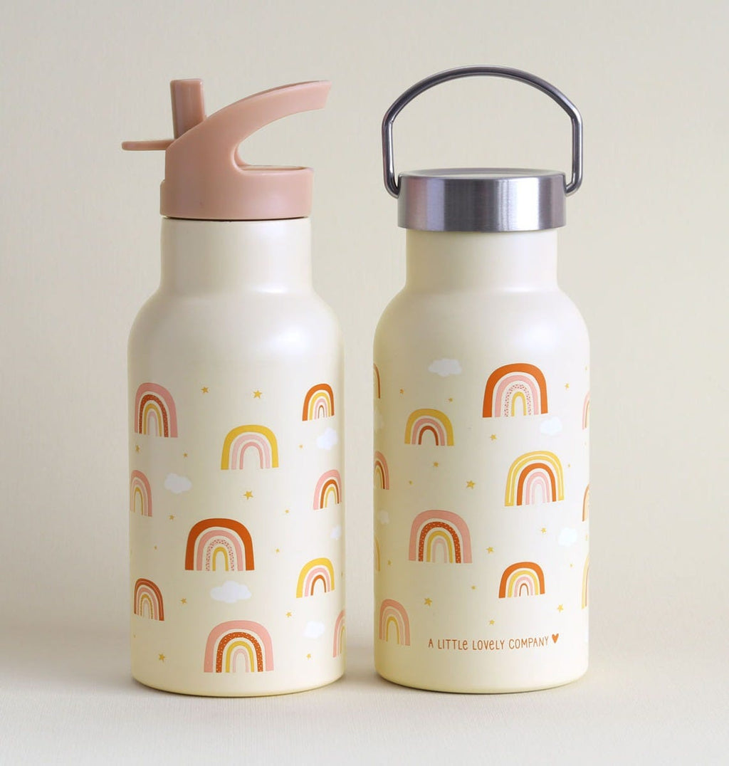 RVS drinkfles: Regenbogen