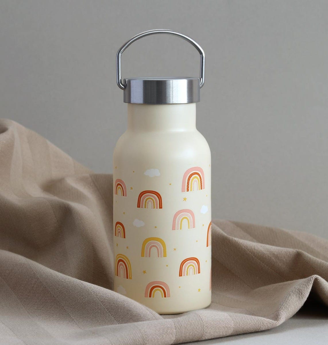 RVS drinkfles: Regenbogen