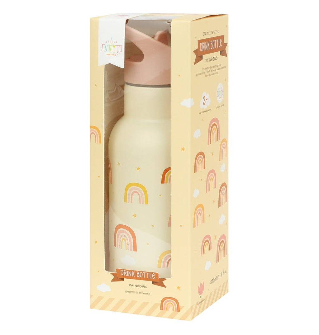 RVS drinkfles: Regenbogen