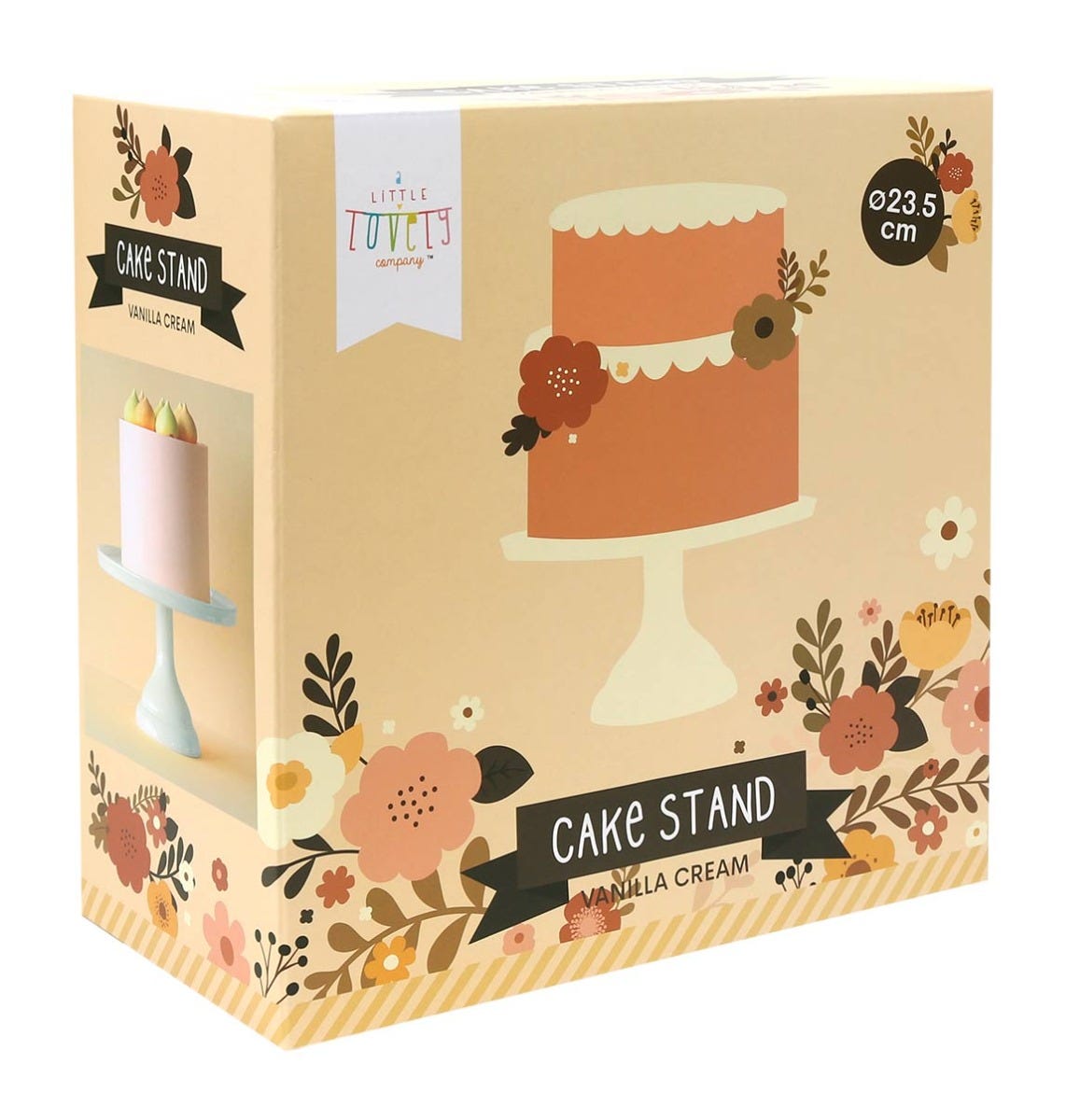 Taartplateau: Klein  - vanille creme