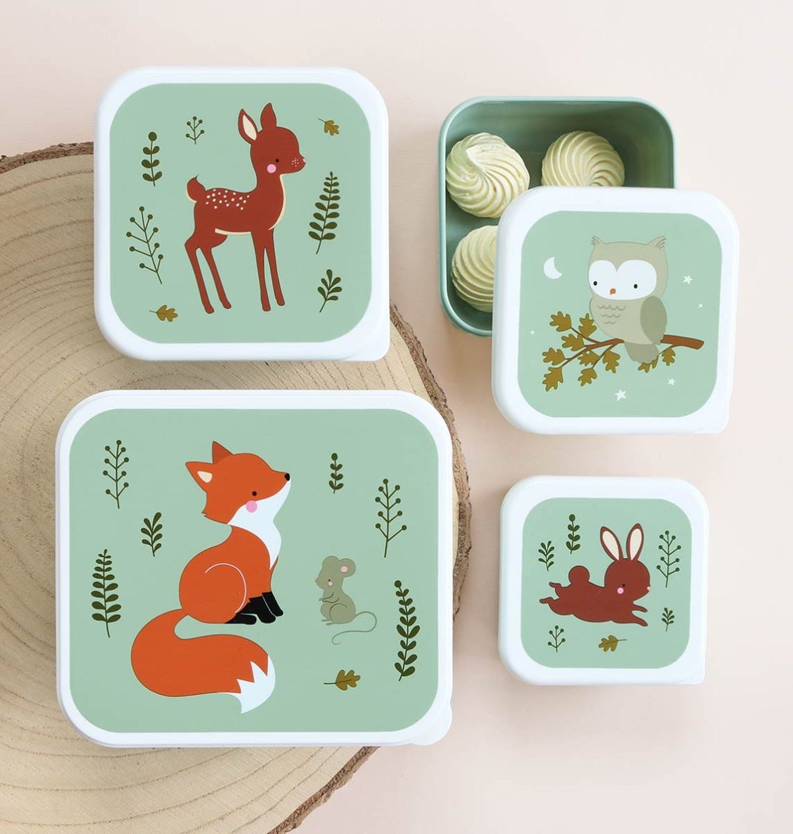 Lunch & snack box set: Bosvriendjes