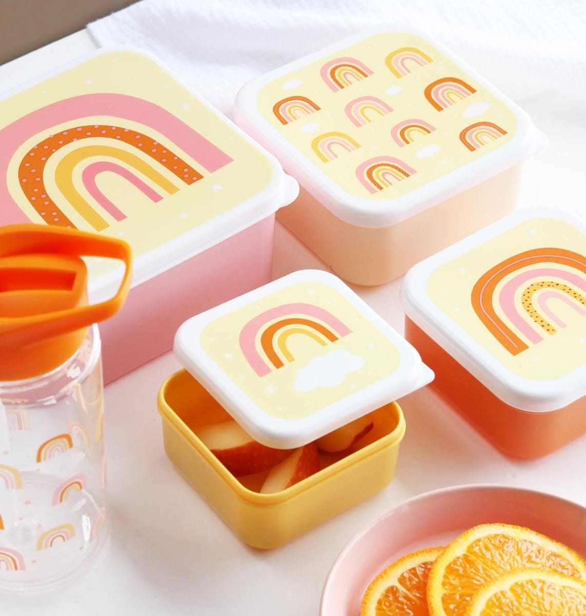 Lunch & snack box set: Regenbogen