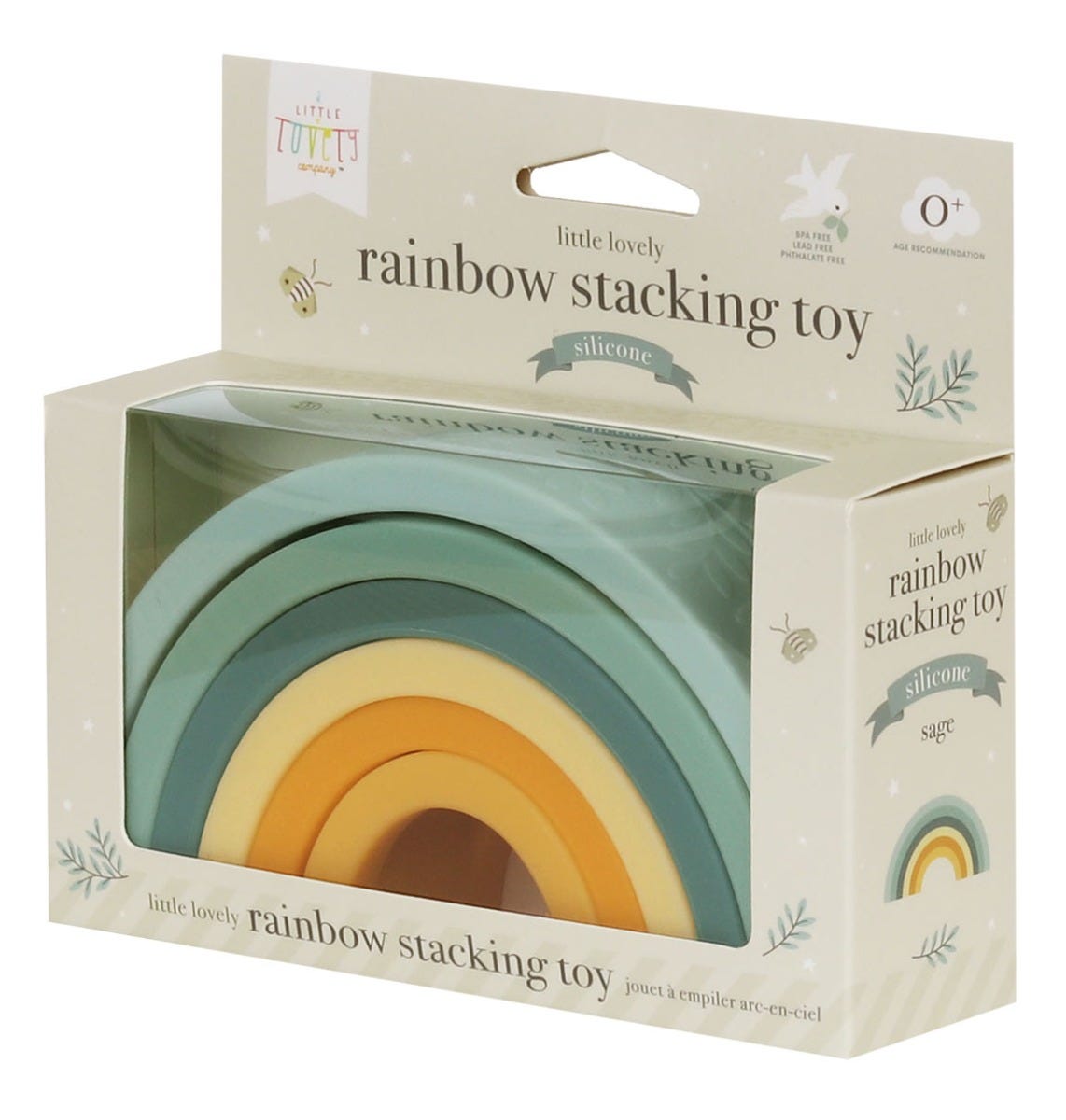 Regenboog stapelspeelgoed: sage