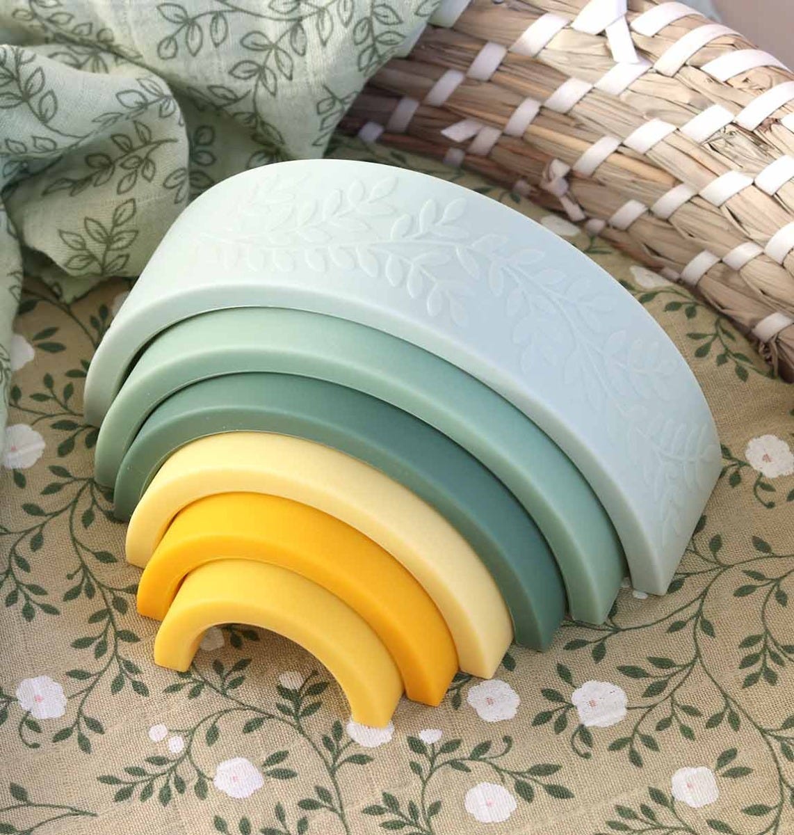 Regenboog stapelspeelgoed: sage